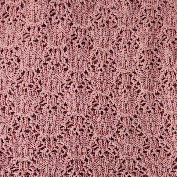 Vintage 1980s Cotton Pink Knit Sleeveless Tank Abalone Buttons by Knitmania - Picture 6 of 11